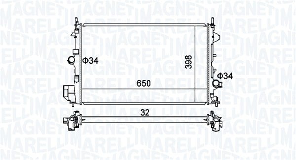 Radiator motor potrivit FIAT CROMA; OPEL SIGNUM, VECTRA C, VECTRA C GTS 1.9D