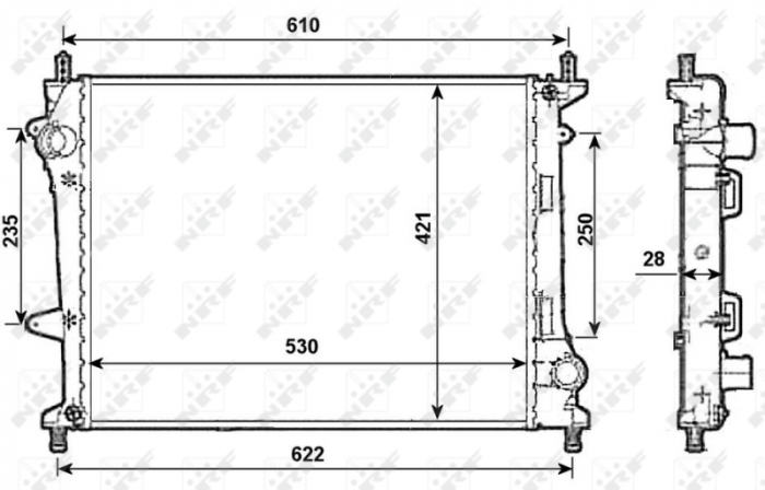 Radiator motor potrivit FIAT MULTIPLA 1.9D