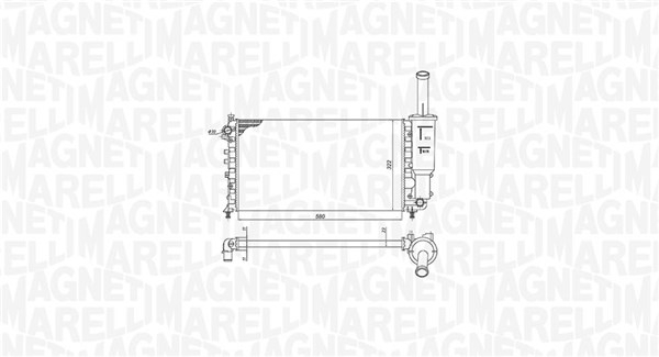 Radiator motor potrivit FIAT PUNTO, PUNTO HATCHBACK 1.2 1.2CNG