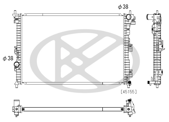 Radiator motor potrivit Ford Explorer 2015-2019 - 2.3, cutie manual/automat, aluminiu, 730×509×27 mm [2]