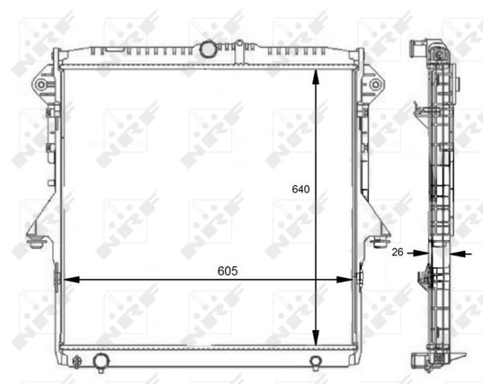 Radiator motor potrivit FORD RANGER 2.2D 2.5 3.2D