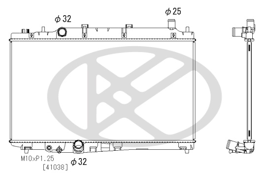 Radiator motor potrivit Honda HR-V dupa 2014 - 1.8, aluminiu, 375×697×16 mm [2]