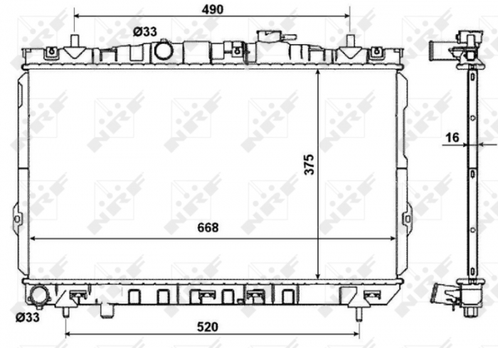 Radiator motor potrivit HYUNDAI COUPE I, COUPE II, TIBURON 2.0