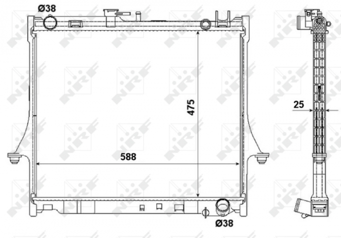 Radiator motor potrivit isuzu d-max i 3.0d