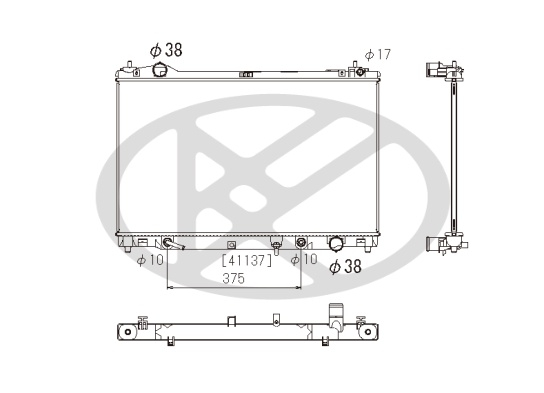 Radiator motor potrivit Lexus GS 2012-2018 - 3.5 hibrid, aluminiu, 425×736×16 mm [2]