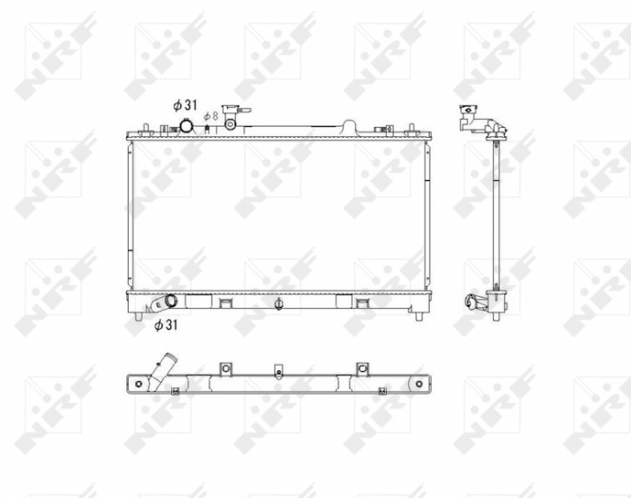 Radiator motor potrivit MAZDA 6 1.8-2.5