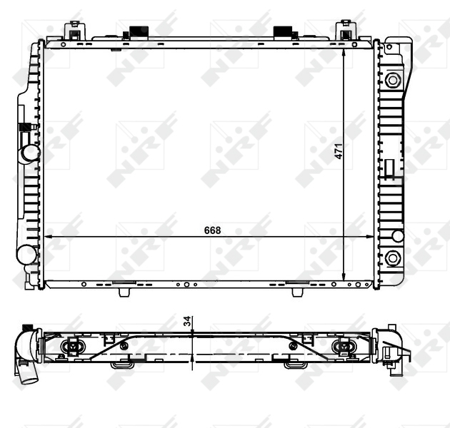 Radiator motor potrivit MERCEDES 124 (W124), S (W140) 2.8 3.2