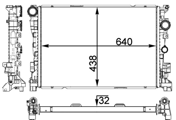 Radiator motor potrivit MERCEDES C (C204), C T-MODEL (S204), C (W204), CLS (C218), CLS SHOOTING BRAKE (X218), E T-MODEL (S212), E (W212), SL (R231), SLK (R172), SLS AMG (C197) 5.5-6.3 dupa 2008 [3]