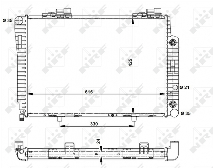 Radiator motor potrivit MERCEDES C (W202), C T-MODEL (S202), CLK (A208), CLK (C208), E (W210), SLK (R170) 1.8-3.2