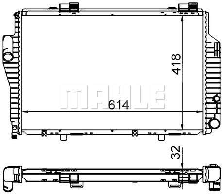 Radiator motor potrivit MERCEDES C (W202), C T-MODEL (S202), CLK (A208), CLK (C208), SLK (R170); CHRYSLER CROSSFIRE 3.2 4.3 5.4