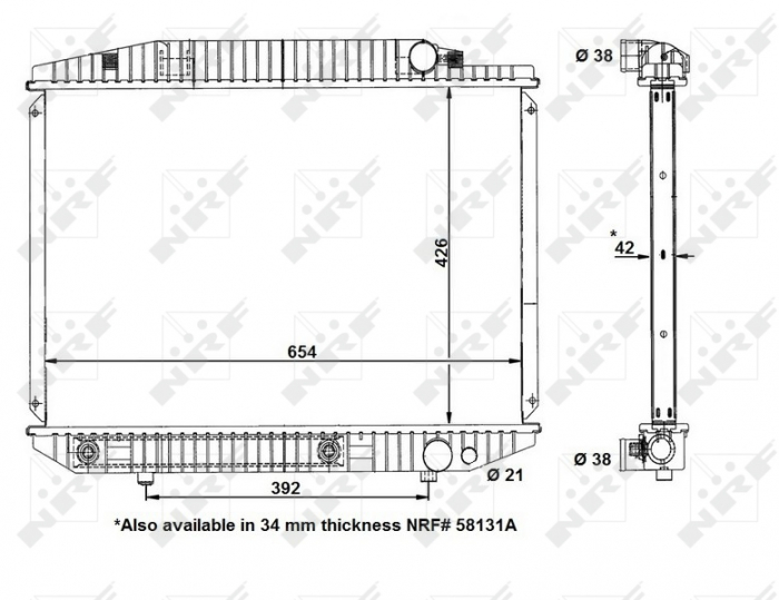 Radiator motor potrivit MERCEDES S (C126), S (W126) 3.8-5.5