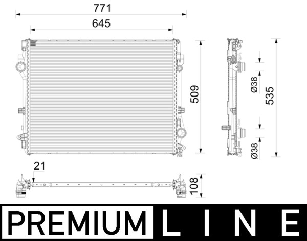 Radiator motor potrivit MERCEDES S (V223), S (W223) 3.0H 09.20- [2]
