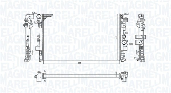 Radiator motor potrivit MERCEDES VIANO (W639), VITO (W639), VITO MIXTO (W639) 2.0D-Electric