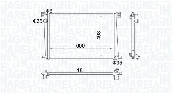 Radiator motor potrivit MINI (R56), (R57), (R58), (R59), CLUBMAN (R55), CLUBVAN (R55), COUNTRYMAN (R60), PACEMAN (R61) 1.4 1.6