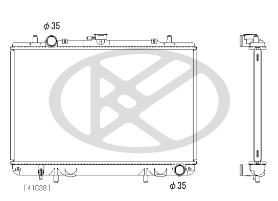 Radiator motor potrivit MITSUBISHI L200, PAJERO II 2.5D 12.90-12.07 [2]