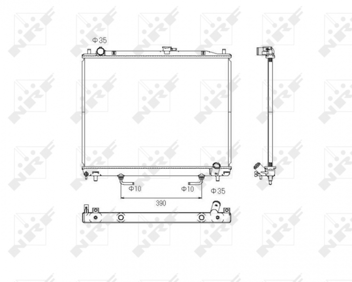 Radiator motor potrivit MITSUBISHI PAJERO III, PAJERO IV 3.2D