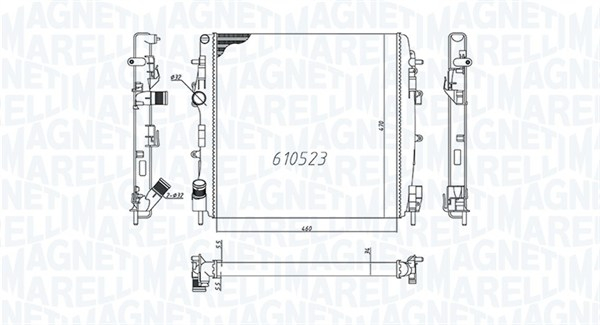 Radiator motor potrivit NISSAN KUBISTAR; RENAULT KANGOO, KANGOO EXPRESS 1.2-1.9D