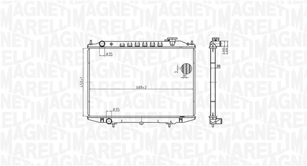 Radiator motor potrivit NISSAN NAVARA, PICK UP 2.5D
