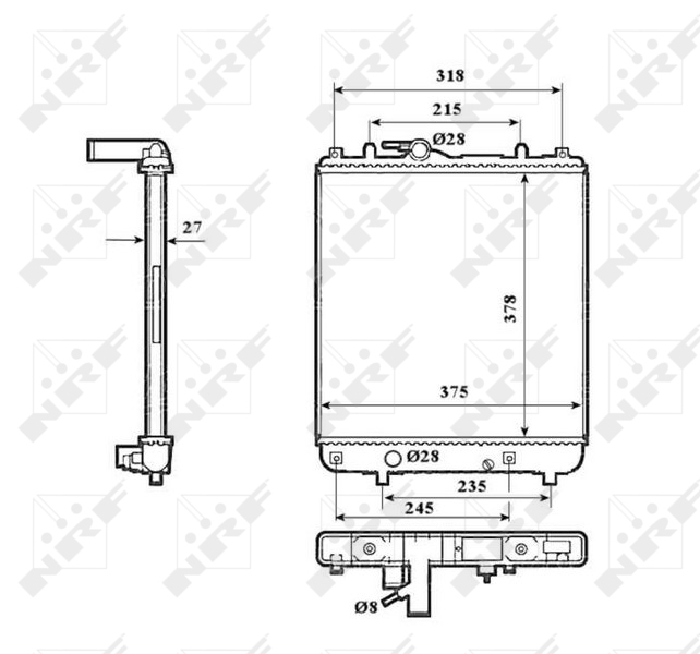 Radiator motor potrivit OPEL AGILA 1.0 1.2