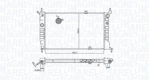 Radiator motor potrivit OPEL ASTRA F, ASTRA F CLASSIC, ASTRA G 1.4-2.0