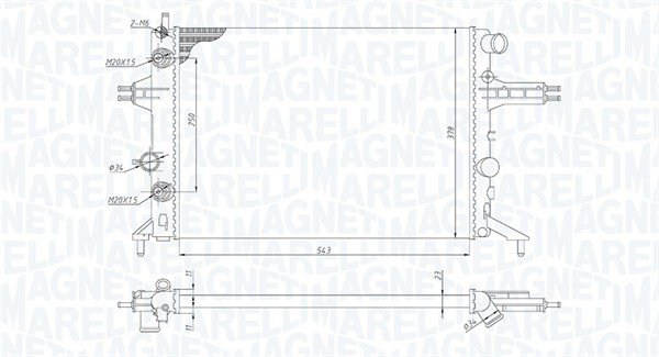 Radiator motor potrivit OPEL ASTRA G, ASTRA G KOMBI, ZAFIRA A 1.4-2.2