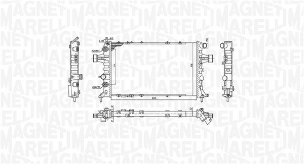 Radiator motor potrivit OPEL ASTRA G, ASTRA G/KOMBI, ZAFIRA A 1.6-2.2D [2]
