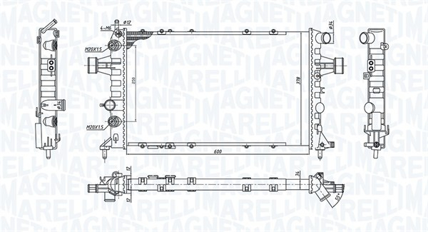 Radiator motor potrivit OPEL ASTRA G, ASTRA G KOMBI, ZAFIRA A 1.6-2.2D