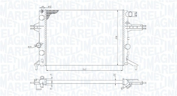 Radiator motor potrivit OPEL ASTRA G, ZAFIRA A 1.4-2.2