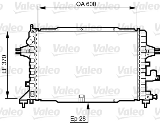 Radiator motor potrivit OPEL ASTRA H, ASTRA H CLASSIC, ASTRA H GTC, ASTRA H KOMBI, ZAFIRA B, ZAFIRA B MINIVAN 1.3D 1.7D 1.9D