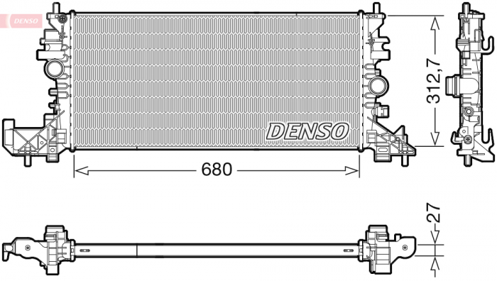 Radiator motor potrivit OPEL ASTRA K 1.0-1.6D