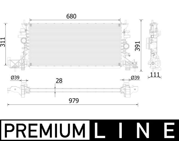 Radiator motor potrivit OPEL ASTRA K, ASTRA K KOMBI 1.0-1.6D