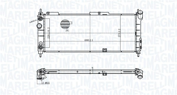 Radiator motor potrivit OPEL COMBO MINIVAN, CORSA B, TIGRA 1.2-1.6