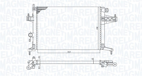 Radiator motor potrivit OPEL COMBO TOUR, COMBO MINIVAN, CORSA C, TIGRA 1.4-1.8