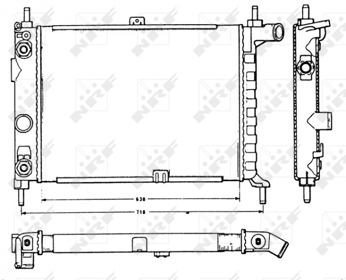 Radiator motor potrivit OPEL KADETT E, KADETT E COMBO 1.6 1.8