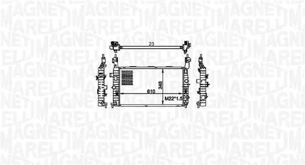 Radiator motor potrivit OPEL MERIVA A 1.4-1.8