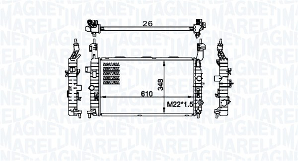 Radiator motor potrivit OPEL MERIVA A 1.4-1.8 [2]