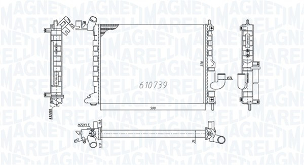 Radiator motor potrivit OPEL VECTRA B 2.0D