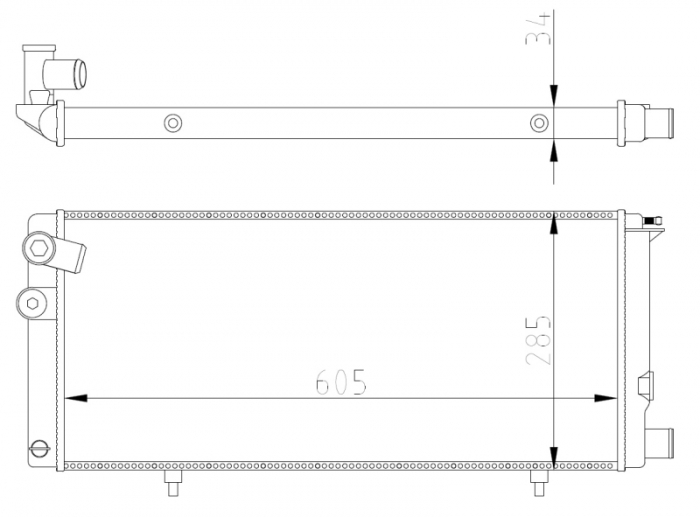 Radiator motor potrivit PEUGEOT 205, 205 I, 205 II 1.6-1.9D [2]