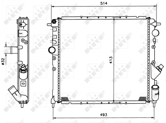 Radiator motor potrivit RENAULT CLIO I 1.8 2.0