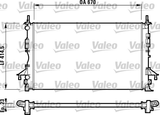Radiator motor potrivit RENAULT ESPACE IV, LAGUNA II, VEL SATIS 1.6-2.2D