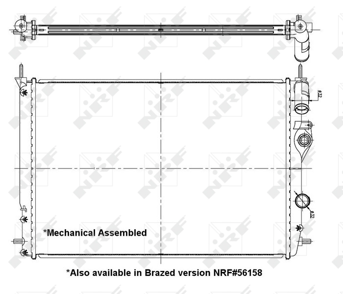 Radiator motor potrivit RENAULT MEGANE I, MEGANE I CLASSIC, MEGANE I COACH, MEGANE SCENIC, SCENIC I 1.4-2.0