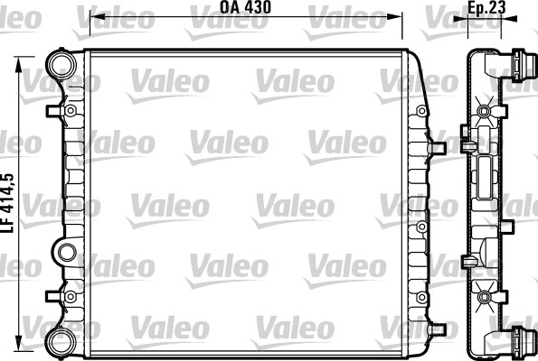 Radiator motor potrivit SEAT CORDOBA, IBIZA III; SKODA FABIA I, FABIA I PRAKTIK, FABIA II, ROOMSTER, ROOMSTER PRAKTIK; VW FOX, POLO, POLO IV 1.0-2.0