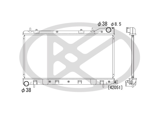 Radiator motor potrivit Subaru Forester 1997-2002 - 2.0, aluminiu, 340×710×16 mm [2]