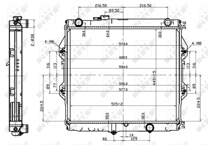 Radiator motor potrivit TOYOTA HILUX VI 2.5D