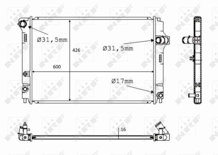 Radiator motor potrivit TOYOTA YARIS 1.5H