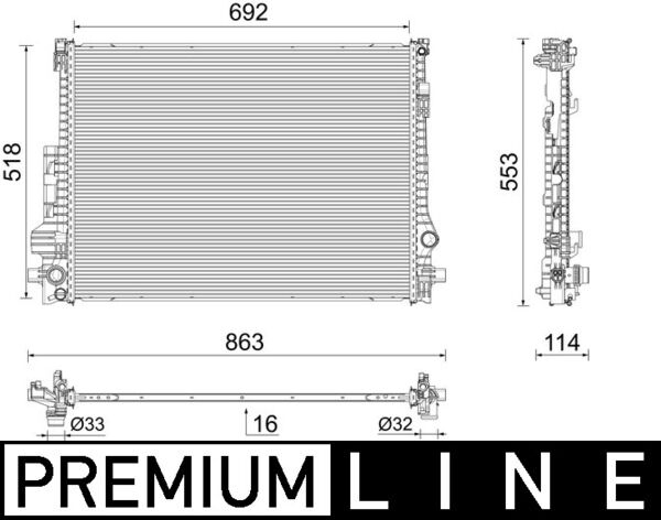 Radiator motor potrivit VOLVO S60 III, V60 II, V90 II, XC60 II 2.0DH/2.0H 04.19- [2]