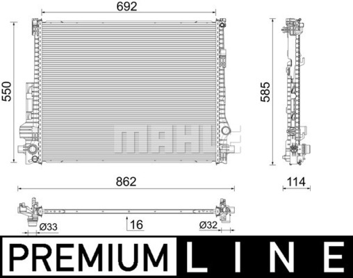 Radiator motor potrivit volvo xc90 ii 2.0h