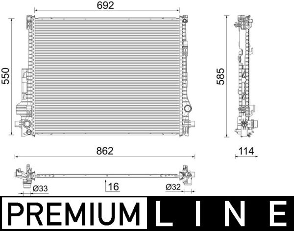 Radiator motor potrivit VOLVO XC90 II 2.0H [3]