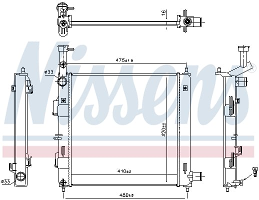 Radiator racire motor (automatic manual) potrivit KIA PICANTO III 1.0 1.2 03.17-