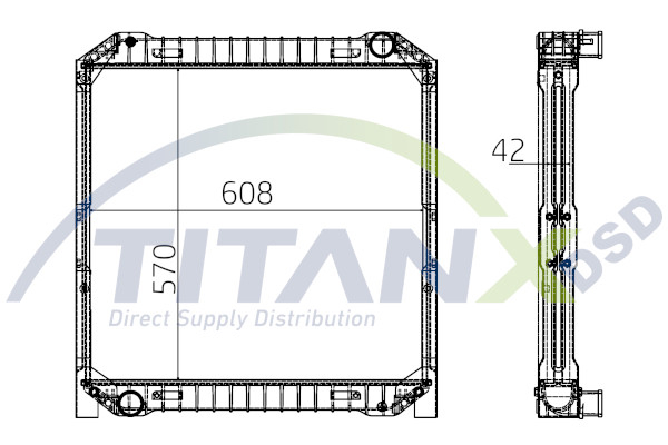 Radiator racire motor (cu rama) potrivit IVECO EUROCARGO I-III 8060.45.6090-8060.45STCA 01.91-09.15